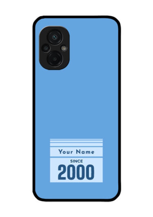 Poco M5 Custom Glass Mobile Case - Custom Year of birth Design