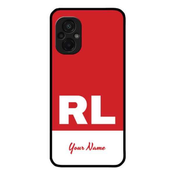 Poco M5 Personalized Glass Phone Case - dual tone custom text Design Poco M5 Personalized Glass Phone Case - dual tone custom text Design