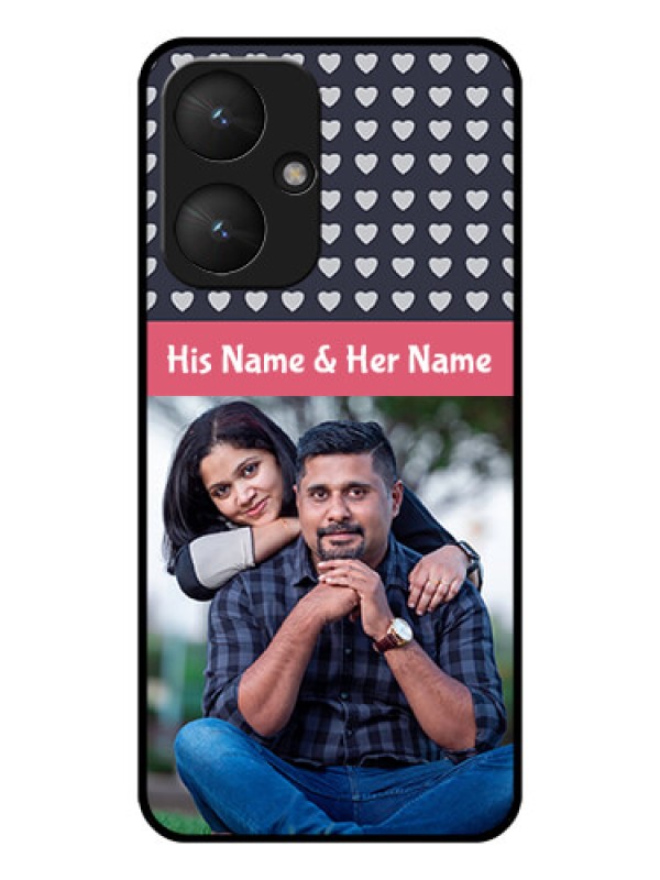 Custom Poco M6 5G Custom Glass Phone Case - Love Symbols Design