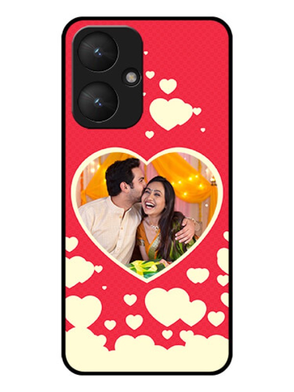 Custom Poco M6 5G Custom Glass Phone Case - Love Symbols Phone Cover Design