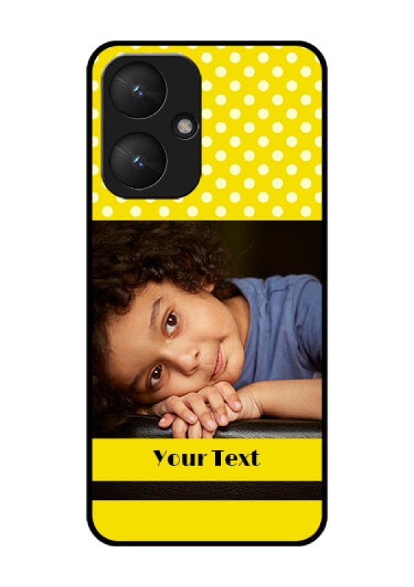 Poco M6 5G Custom Glass Phone Case - Bright Yellow Case Design