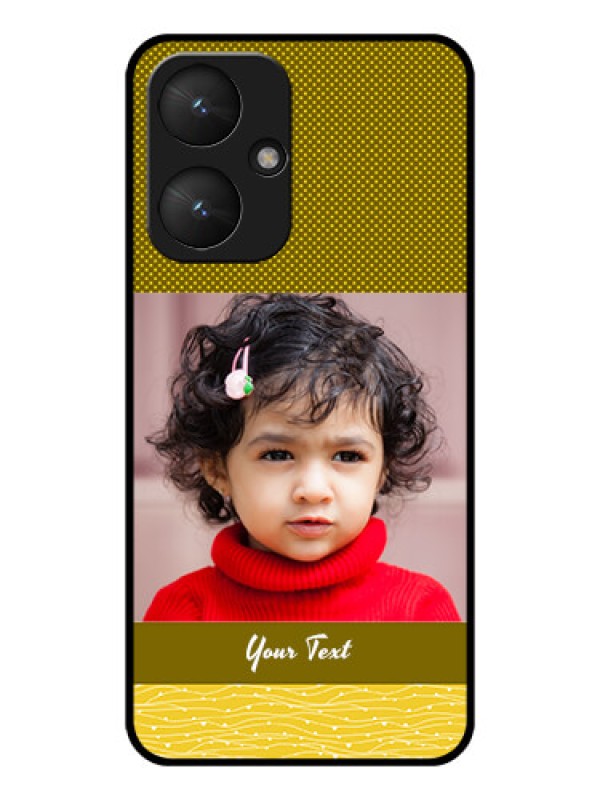 Custom Poco M6 5G Custom Glass Phone Case - Simple Green Color Design