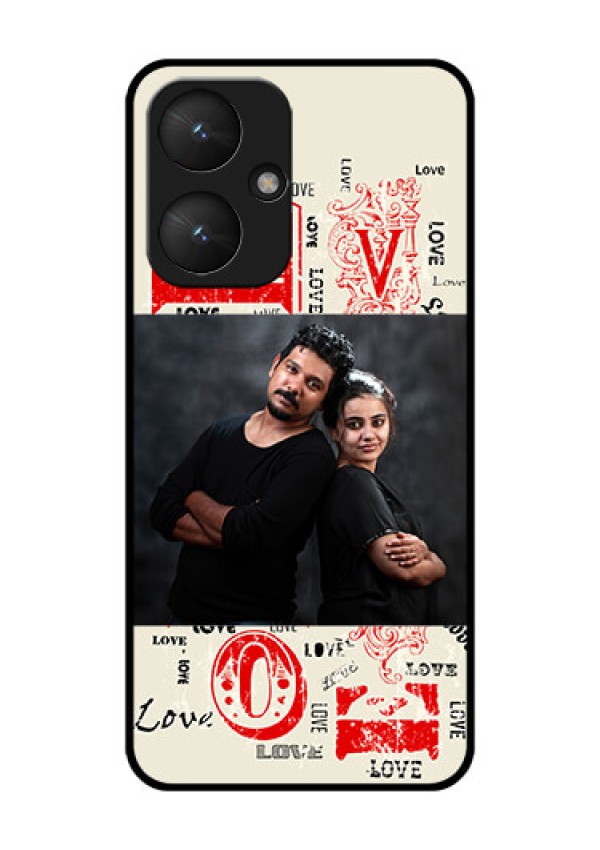 Poco M6 5G Custom Glass Phone Case - Trendy Love Design Case