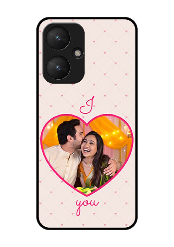 Poco M6 5G Custom Glass Phone Case - Heart Shape Design
