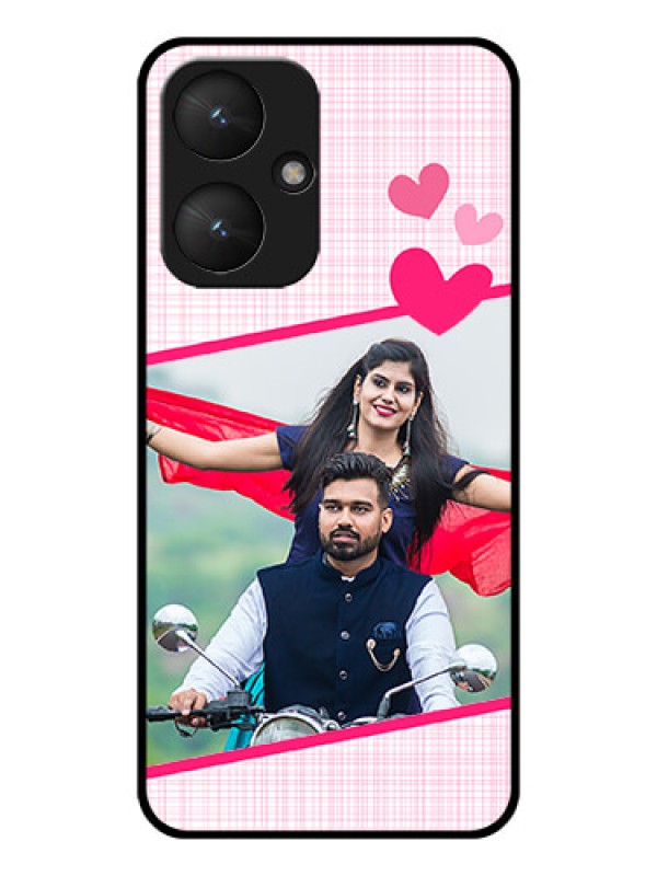 Custom Poco M6 5G Custom Glass Phone Case - Love Shape Heart Design