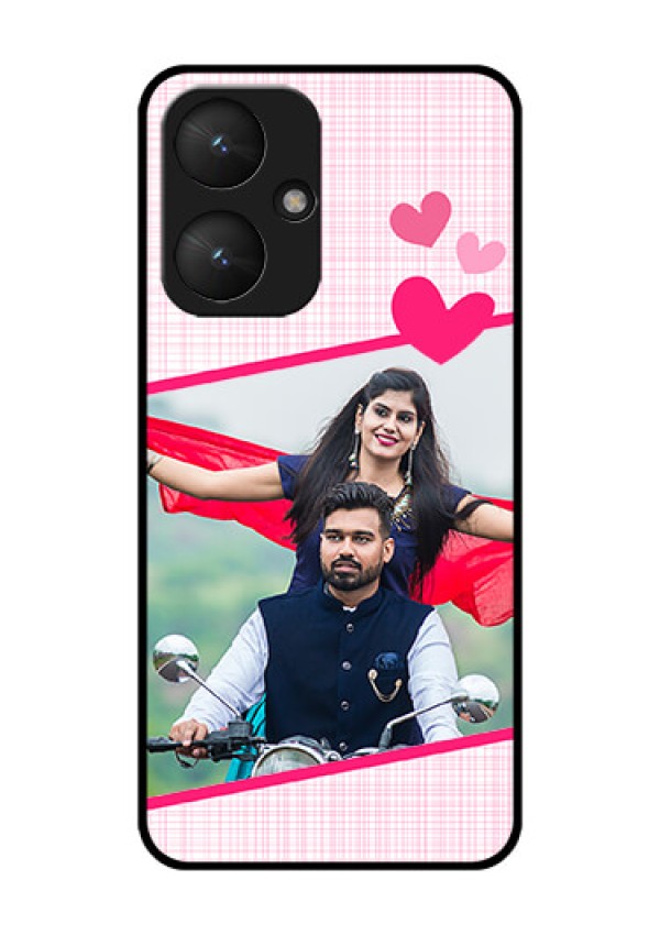 Poco M6 5G Custom Glass Phone Case - Love Shape Heart Design
