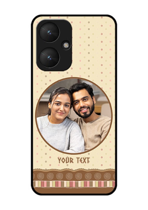 Poco M6 5G Custom Glass Phone Case - Brown Dotted Mobile Case Design