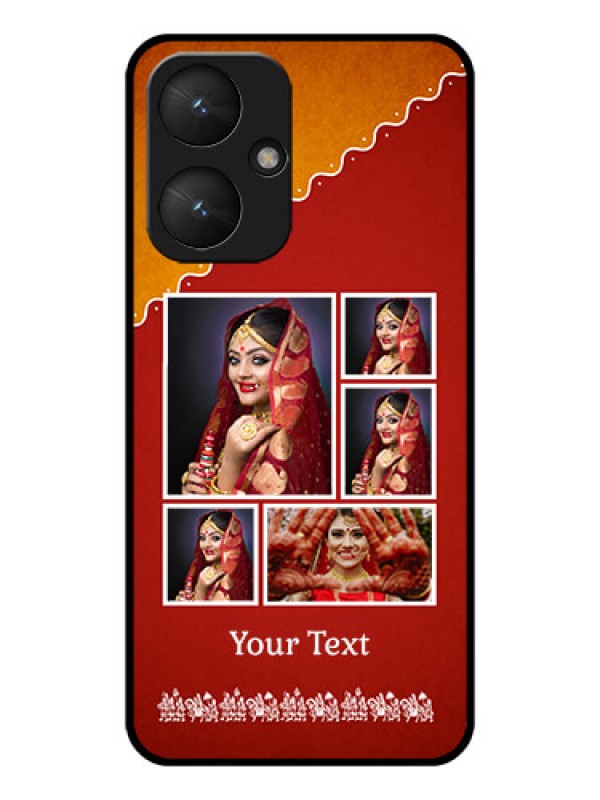 Custom Poco M6 5G Custom Glass Phone Case - Wedding Pic Upload Design