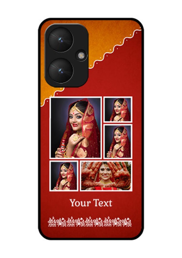 Poco M6 5G Custom Glass Phone Case - Wedding Pic Upload Design