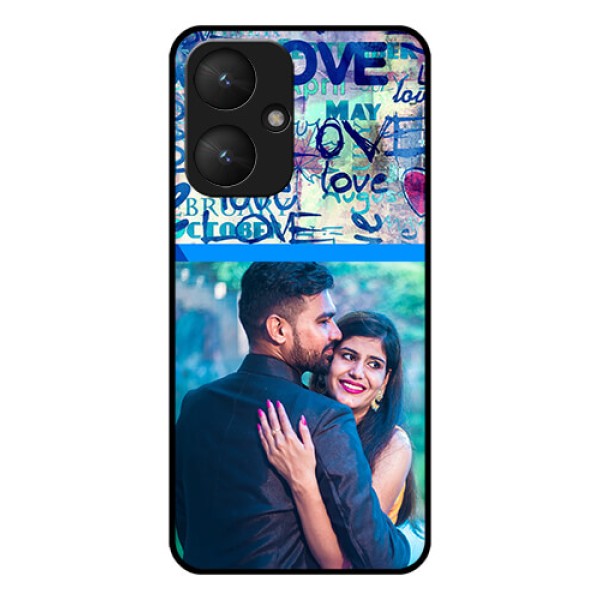 Poco M6 5G Custom Glass Phone Case - Colorful Love Design