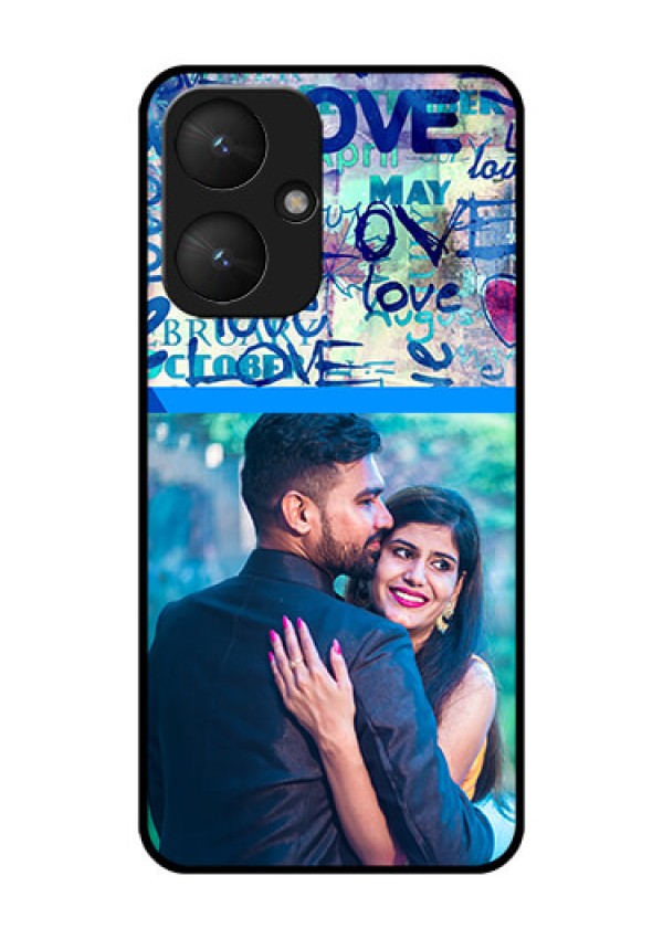Poco M6 5G Custom Glass Phone Case - Colorful Love Design