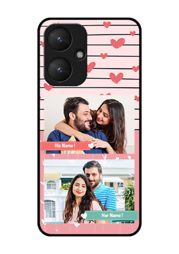 Poco M6 5G Custom Glass Phone Case - Photo With Heart Design