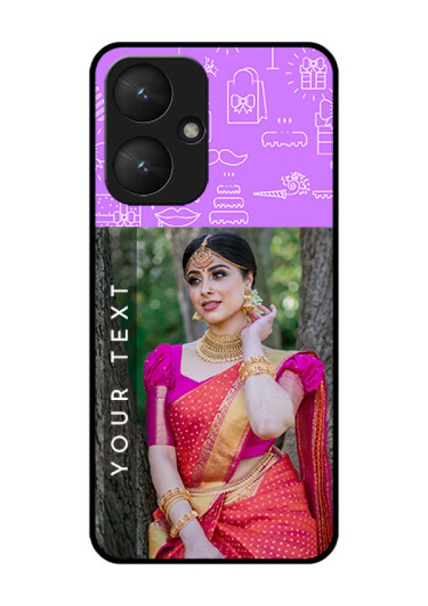 Poco M6 5G Custom Glass Phone Case - Birthday Icons Design