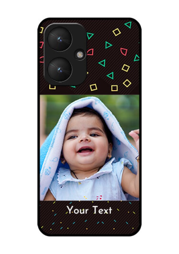 Poco M6 5G Custom Glass Phone Case - With Confetti Birthday Design