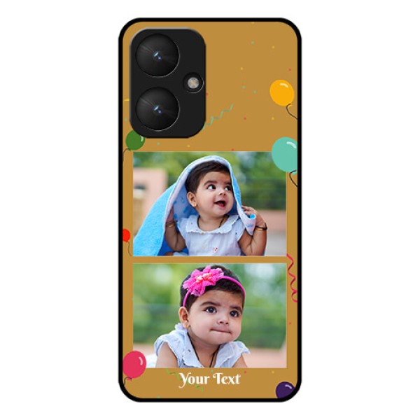 Poco M6 5G Custom Glass Phone Case - Image Holder With Birthday Celebrations Design Poco M6 5G Custom Glass Phone Case - Image Holder With Birthday Celebrations Design