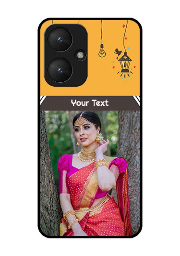 Poco M6 5G Custom Glass Phone Case - With Family Picture And Icons