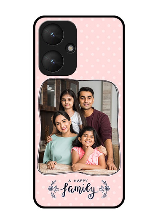 Poco M6 5G Custom Glass Phone Case - Family With Dots Design