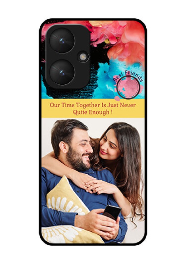 Poco M6 5G Custom Glass Phone Case - Quote With Acrylic Painting Design
