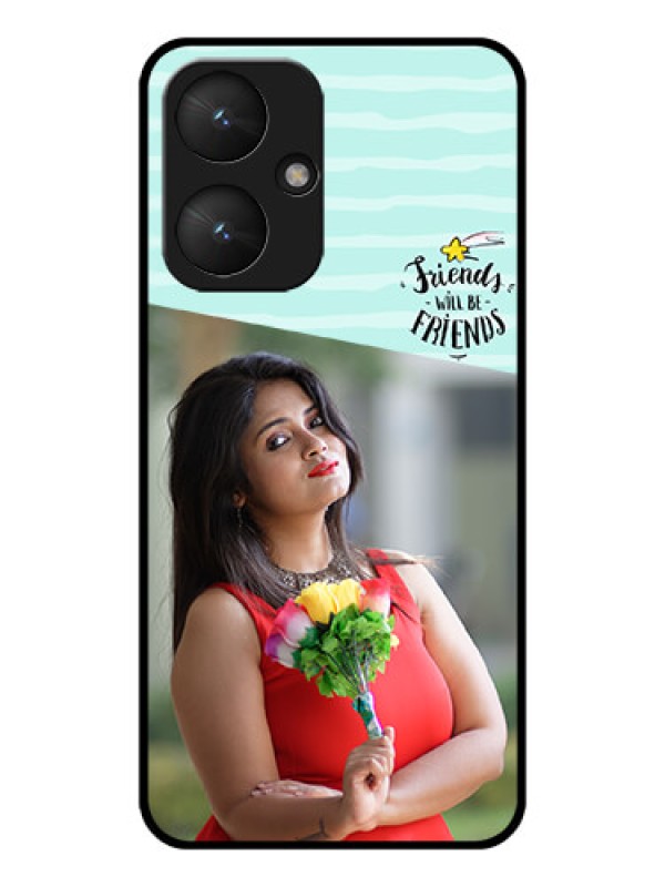 Custom Poco M6 5G Custom Glass Phone Case - Friends Picture Icon Design