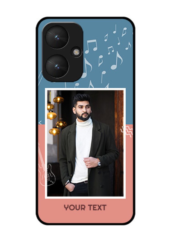 Poco M6 5G Custom Glass Phone Case - With Color Musical Note Design