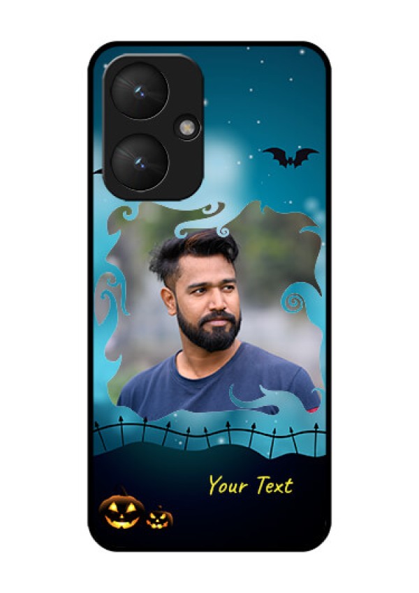 Poco M6 5G Custom Glass Phone Case - Halloween Frame Design