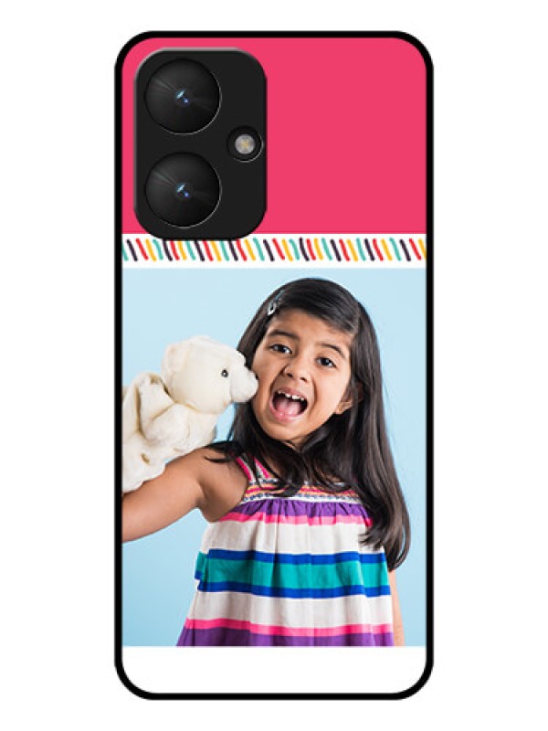 Custom Poco M6 5G Custom Glass Phone Case - Line Art Design