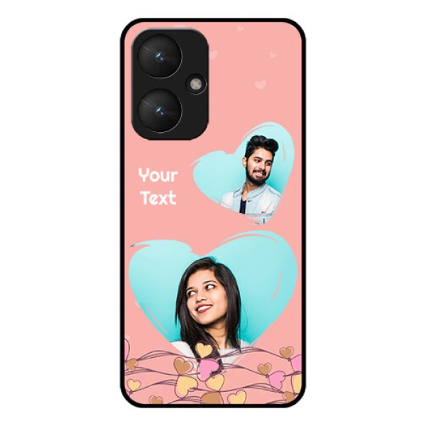 Poco M6 5G Custom Glass Phone Case - Love Doodle Design