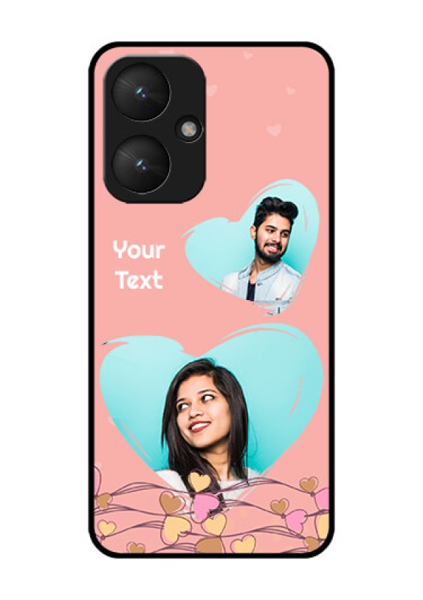 Poco M6 5G Custom Glass Phone Case - Love Doodle Design