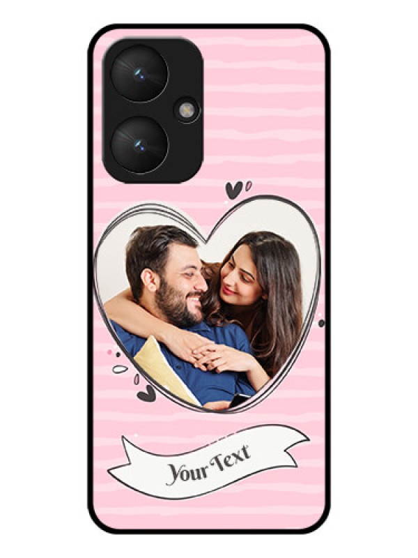 Custom Poco M6 5G Custom Glass Phone Case - Vintage Heart Design