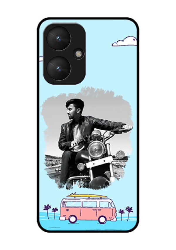 Poco M6 5G Custom Glass Phone Case - Travel & Adventure Design