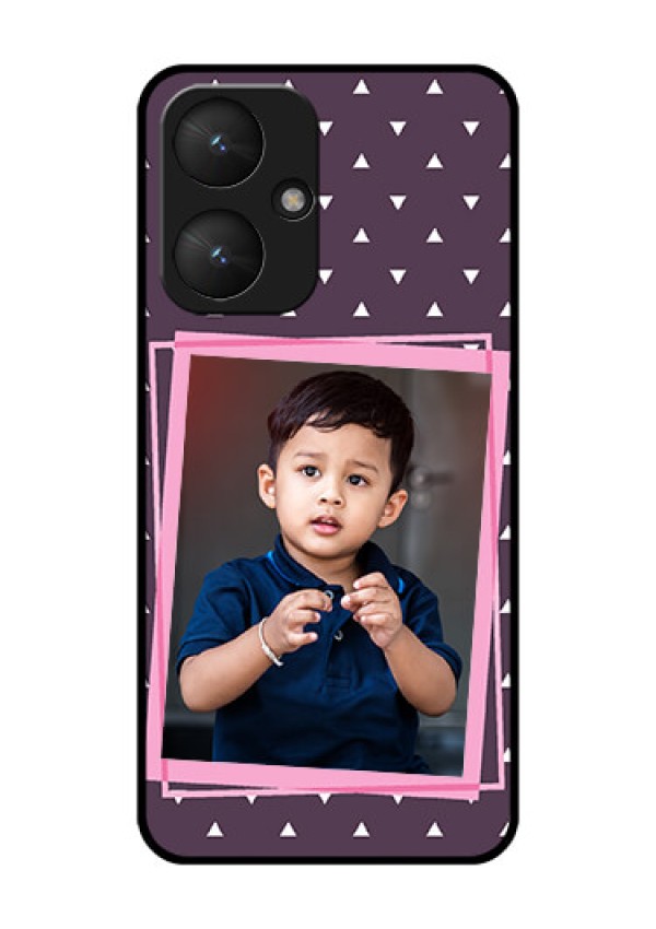 Poco M6 5G Custom Glass Phone Case - Triangle Pattern Dotted Design