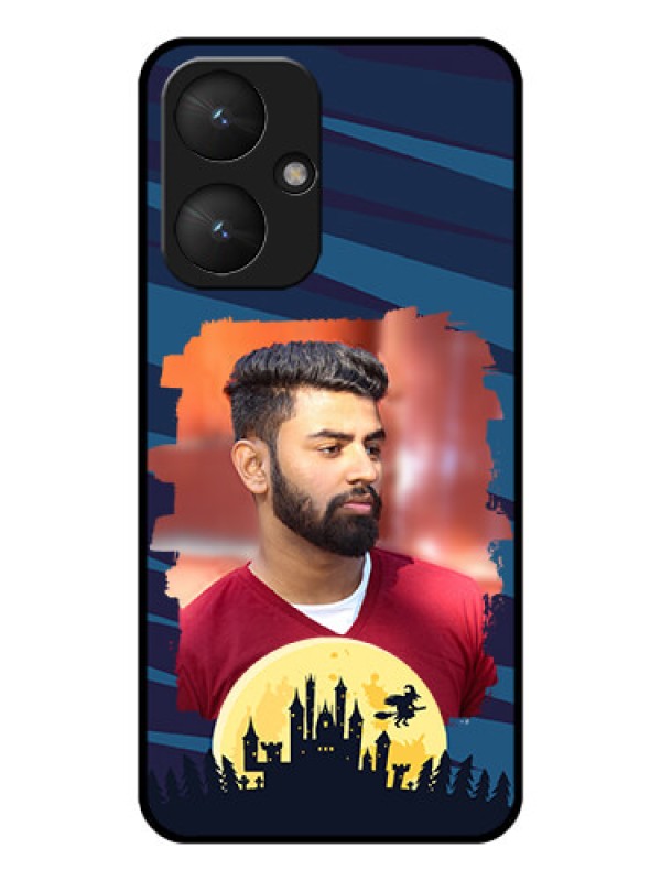 Custom Poco M6 5G Custom Glass Phone Case - Halloween Witch Design