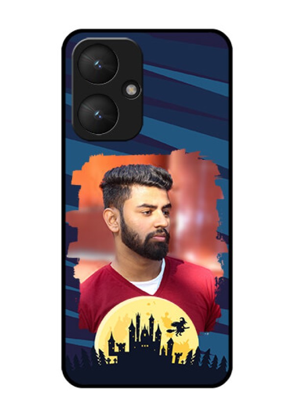 Poco M6 5G Custom Glass Phone Case - Halloween Witch Design