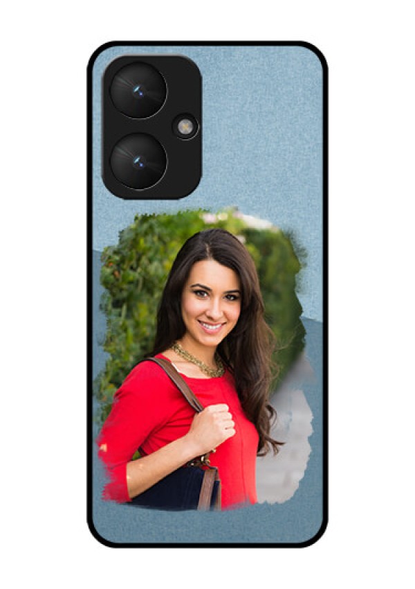 Poco M6 5G Custom Glass Phone Case - Grunge Line Art Design