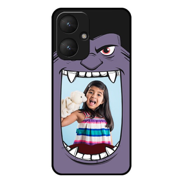 Poco M6 5G Custom Glass Phone Case - Angry Monster Design