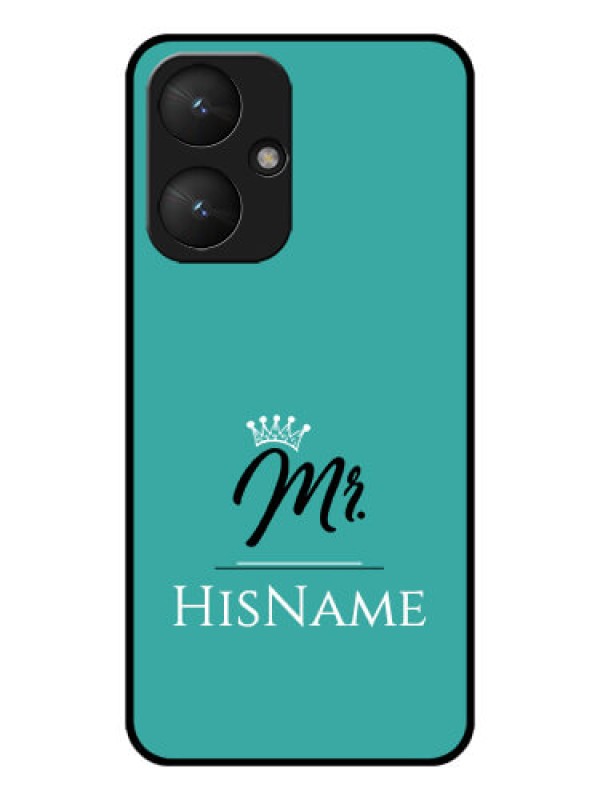 Custom Poco M6 5G Custom Glass Phone Case - Mr With Name Design
