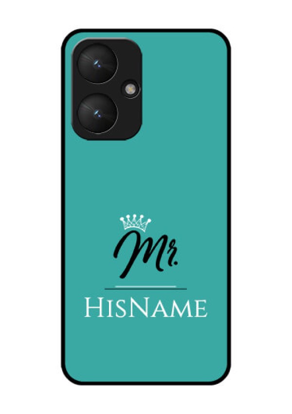 Poco M6 5G Custom Glass Phone Case - Mr With Name Design