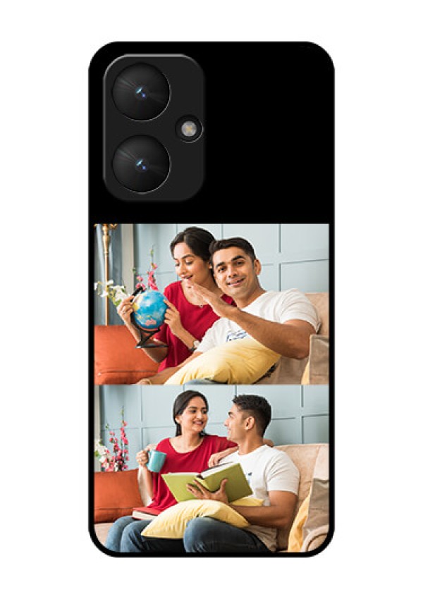 Poco M6 5G Custom Glass Phone Case - 2 Images Design