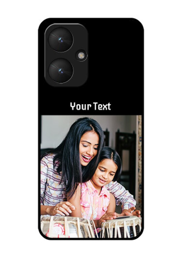 Poco M6 5G Custom Glass Phone Case - Photo With Name Design