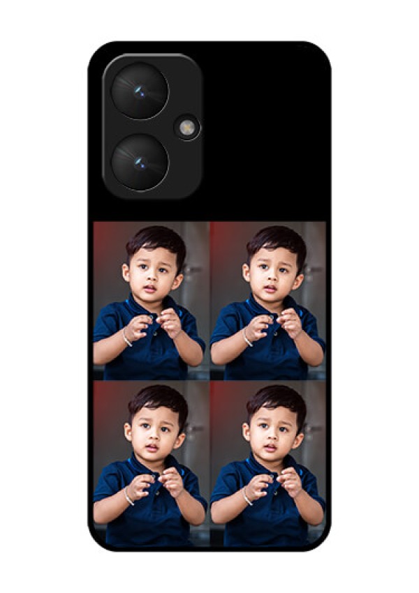 Poco M6 5G Custom Glass Phone Case - 4 Image Holder Design