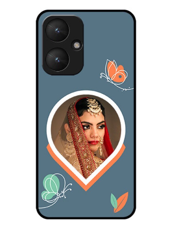 Custom Poco M6 5G Custom Glass Phone Case - Droplet Butterflies Design