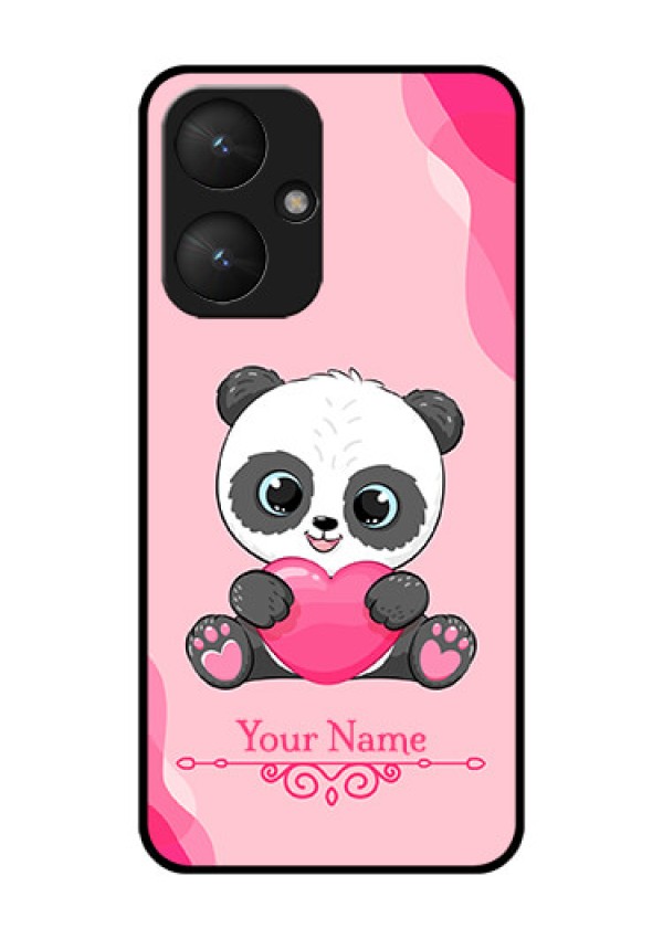 Poco M6 5G Custom Glass Phone Case - Cute Panda Design
