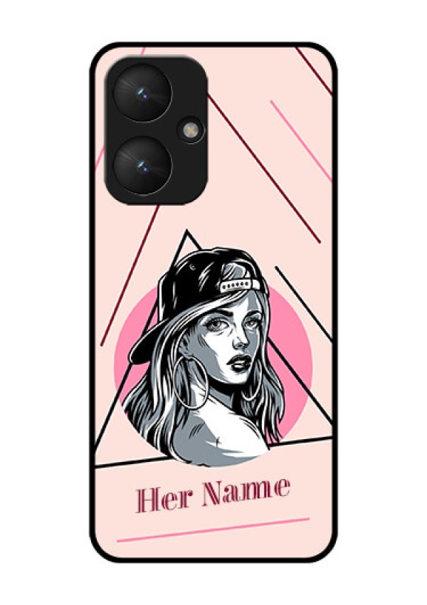 Poco M6 5G Custom Glass Phone Case - Rockstar Girl Design
