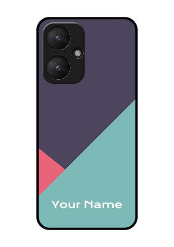 Poco M6 5G Custom Glass Phone Case - Tri Color Abstract Design