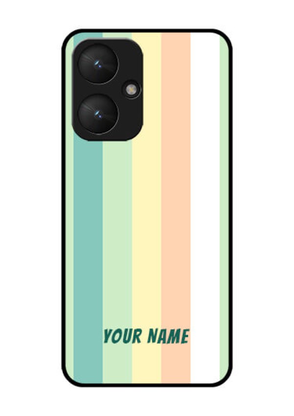 Poco M6 5G Custom Glass Phone Case - Multi - Colour Stripes Design