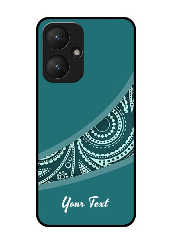 Poco M6 5G Custom Glass Phone Case - Semi Visible Floral Design
