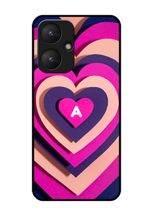 Poco M6 5G Custom Glass Phone Case - Cute Heart Pattern Design