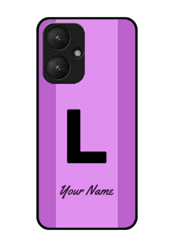 Poco M6 5G Custom Glass Phone Case - Tricolor Custom Text Design