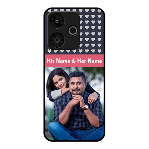 Poco M6 Plus 5G Custom Glass Phone Case - Love Symbols Design