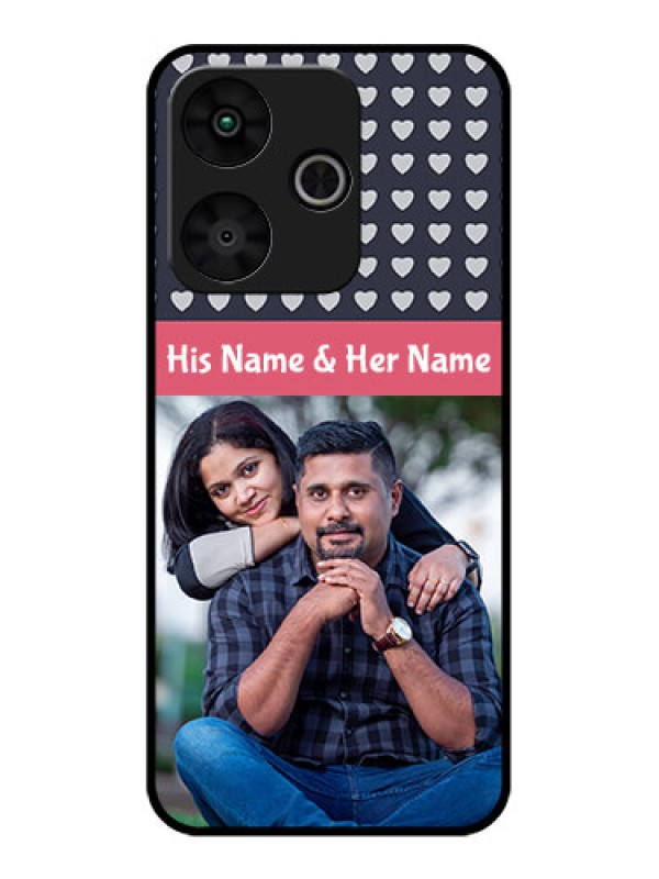 Custom Poco M6 Plus 5G Custom Glass Phone Case - Love Symbols Design